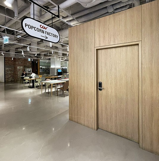 S146 Solid Yellow Interior Film in a real interior setting